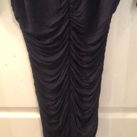 Velvet Cotton Navy Dress - Picture 3 of 5